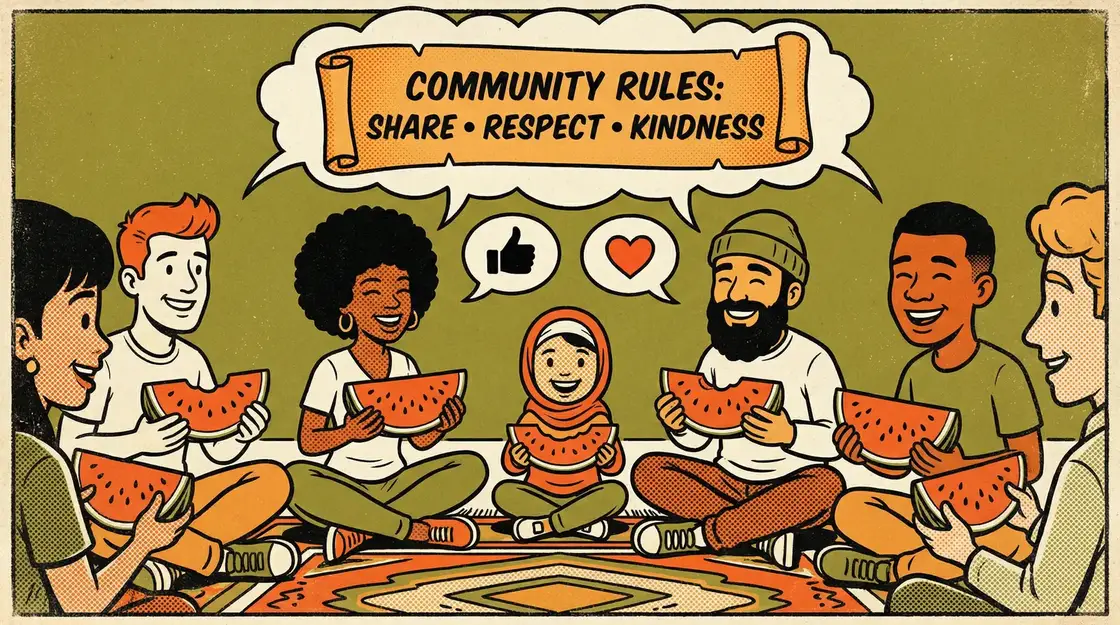 今日吃瓜 社区公约漫画插图